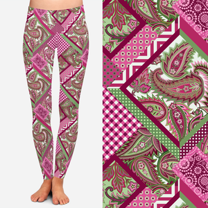 8251 Watermelon Paisley POD DESIGNER LEGGINGS JV-M9C