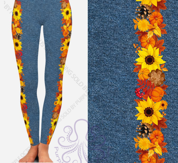 8256 DL Harvest Swag POD DESIGNER LEGGINGS JV1-J25T