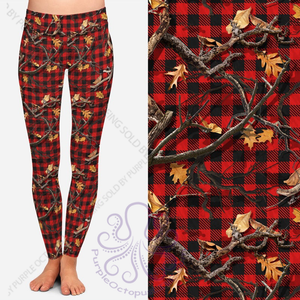 8257 Buffalo Plaid Camo POD DESIGNER LEGGINGS JV1-G35