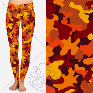 8258 Fall Inspired Camo POD DESIGNER LEGGINGS JV1-A30
