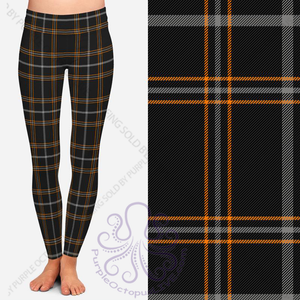 8260 Halloween Plaid POD DESIGNER LEGGINGS JV1-HB5 DS