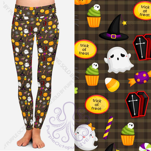 8270 Trick Or Treat Plaid POD DESIGNER LEGGINGS JV1-H25