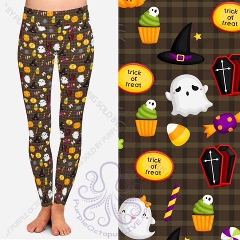 8270 Trick Or Treat Plaid POD DESIGNER LEGGINGS JV1-H25