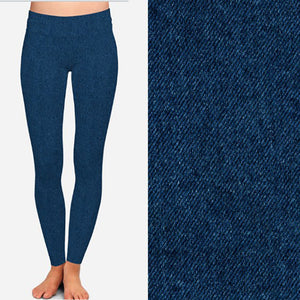 8292 Denim Look DK Blue #5 POD DESIGNER LEGGINGS JV-N59C