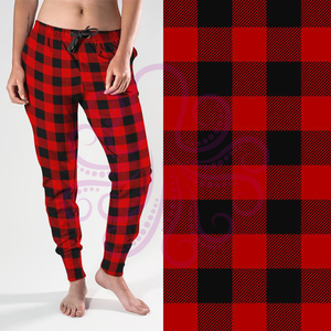 8303j Our Buffalo Plaid POD DESIGNER JOGGERS JV-M4C