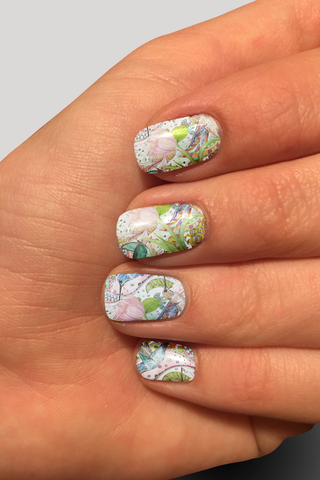 8307n Flight of Fancy CUSTOM PRINT NAIL STRIPS JV-Z99
