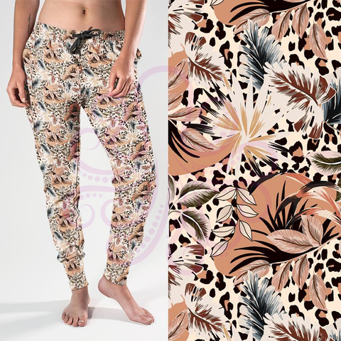 8310j Botanic Leopard POD DESIGNER JOGGERS JV-B6C