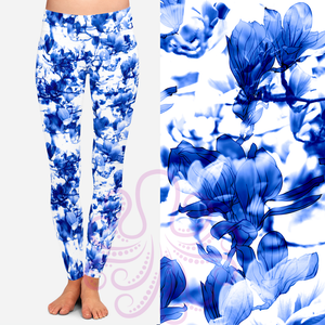 8319 Floral Delft POD DESIGNER LEGGINGS JV-N16C
