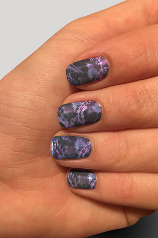 8320n Debra's Tie Dye Feathers CUSTOM PRINT NAIL STRIPS JV-Z99