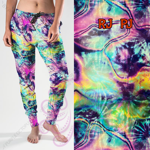 8338j Crystal's WaterColor TieDye POD DESIGNER JOGGERS
