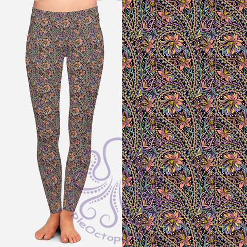 8343 Belinda's Classy Paisley POD DESIGNER LEGGINGS