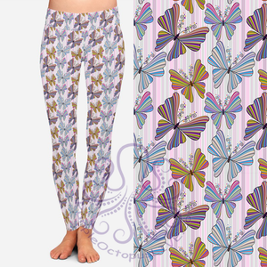 8351 Terri's Butterfly Flare POD DESIGNER LEGGINGS
