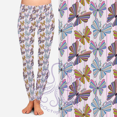 8351 Terri's Butterfly Flare POD DESIGNER LEGGINGS