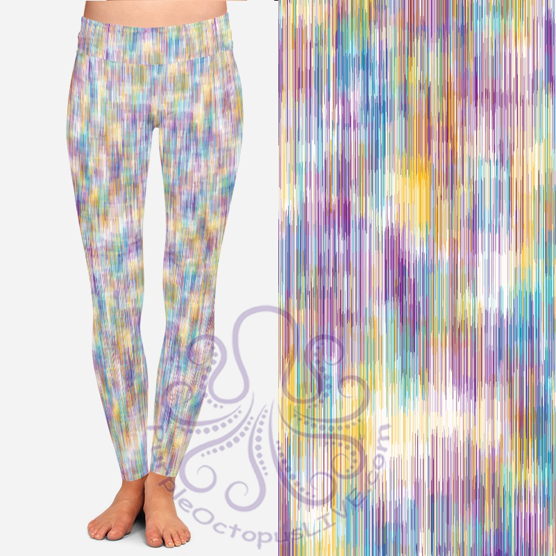 8353 Karen's Strokes of Color POD DESIGNER LEGGINGS