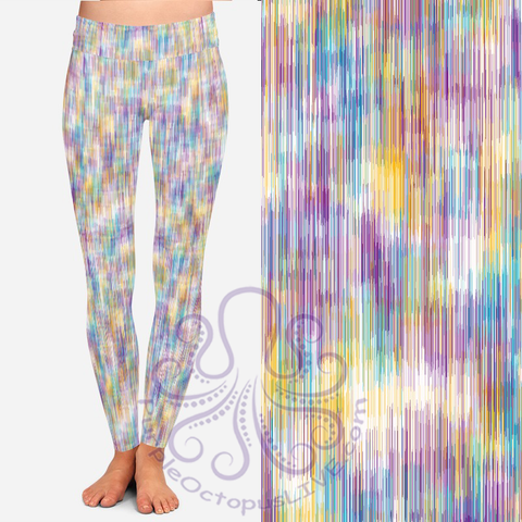 8353 Karen's Strokes of Color POD DESIGNER LEGGINGS