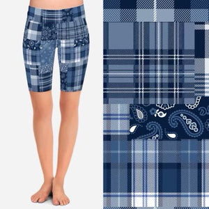 8357s Plaid Paisley Patch POD SHORTS JV-G46C