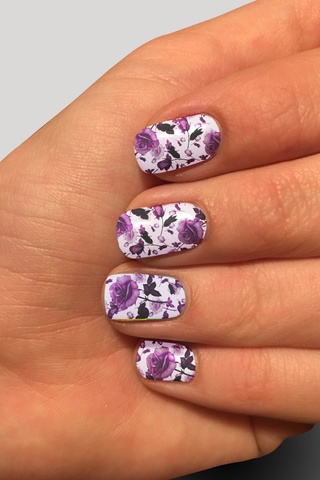 8362n Brenda's Coming Up Roses CUSTOM PRINT NAIL STRIPS JV-Z99