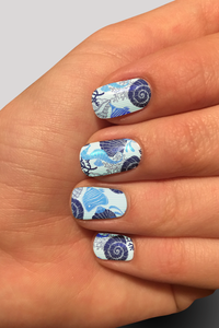 8364n Jane's Shore Line CUSTOM PRINT NAIL STRIPS JV-Z99