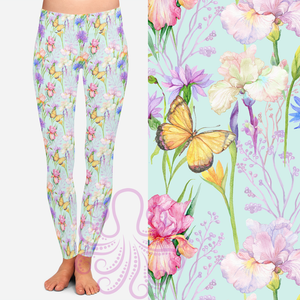 8365 Terry's Mint Garden POD DESIGNER LEGGINGS JV-HA46C G