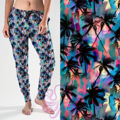 8378j Mitzi's Watercolor Palms POD JOGGERS