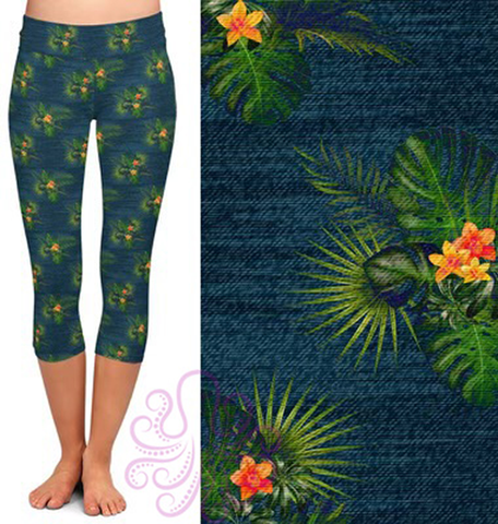 8380c Denim Look Palm Sprigs POD CAPRIS