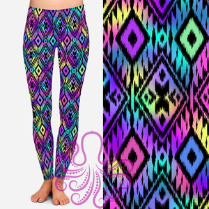 8383 Janie's Pastel Aztec POD DESIGNER LEGGINGS JV-CC6C G’