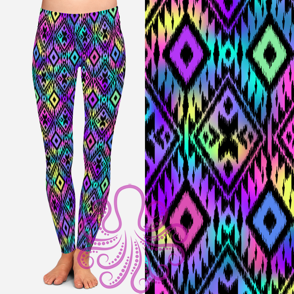8383 Janie's Pastel Aztec POD DESIGNER LEGGINGS JV-CC6C G’