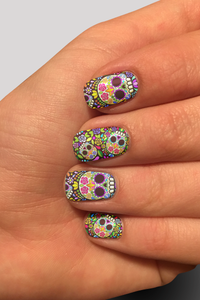 8384n Joy's Sugar Skulls CUSTOM PRINT NAIL STRIPS JV-Z99