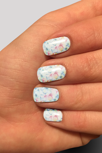 8387n Sherri's Pansy Watercolor CUSTOM PRINT NAIL STRIPS JV-Z99