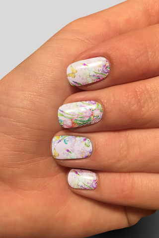 8391n Iris' Spring Garden CUSTOM PRINT NAIL STRIPS JV-Z99