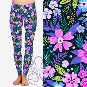 8396 Gloria's Flowers & Ferns POD DESIGNER LEGGINGS JV-F46C