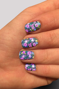 8396n Gloria's Flowers & Ferns CUSTOM PRINT NAIL STRIPS JV-Z99
