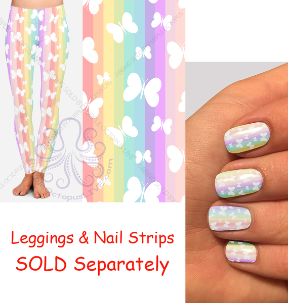 8401n Kelly's Banded Butterfly CUSTOM PRINT NAIL STRIPS JV-Z99