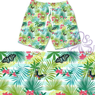8402sj Wendy's Flutter & Ferns POD SHORT JOGGERS JV-J4B