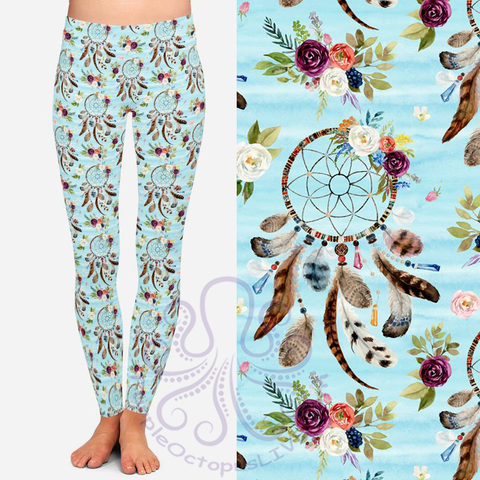 8406 Sharon's Dream Catcher Blues POD DESIGNER LEGGINGS JV-C39C