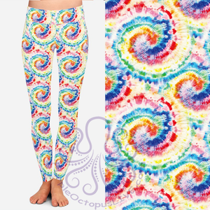 8409 Lyn's Prismatic Tie Dye POD DESIGNER LEGGINGS JV-B11C