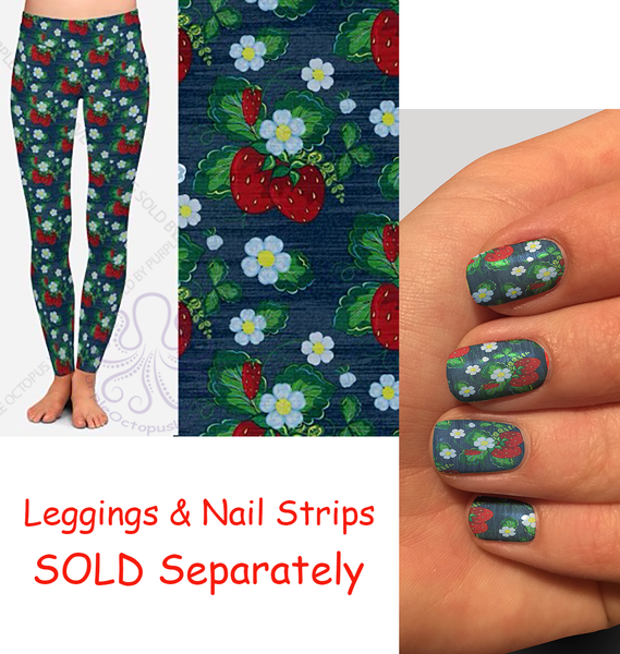 8411n Strawberry Fields CUSTOM PRINT NAIL STRIPS JV-Z99