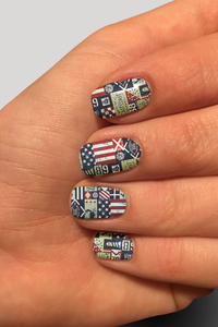 8412n Patched Marina CUSTOM PRINT NAIL STRIPS JV-Z99