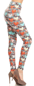 854 Kiss Me LEGGINGS or CAPRIS JV-G39C