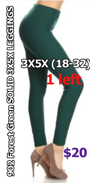902 Forest Green SOLID 3X5X LEGGINGS