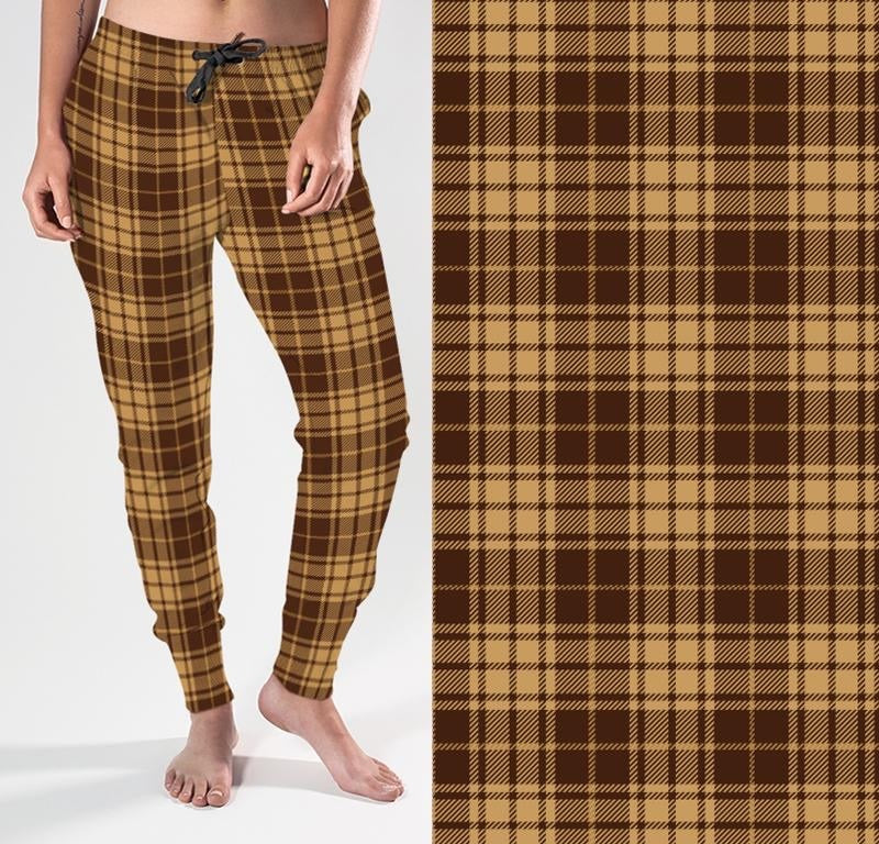 8003j Brown Plaid POD JOGGERS JV-HA21C G