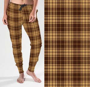 8003j Brown Plaid POD JOGGERS JV-HA21C G