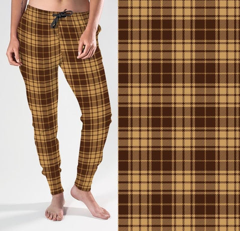 8003j Brown Plaid POD JOGGERS JV-HA21C G