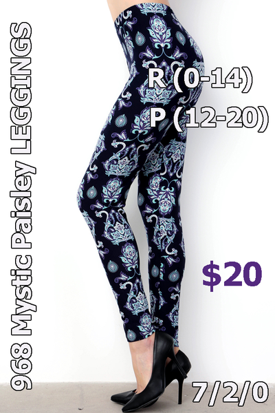 968 Mystic Paisley LEGGINGS
