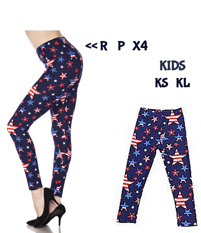 983 American Flag Star LEGGINGS or KIDS JV-J40