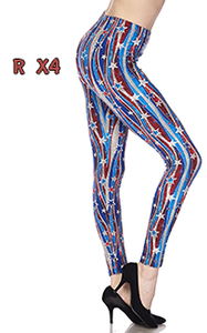 984 Patriotic Streamer LEGGINGS JV-J35