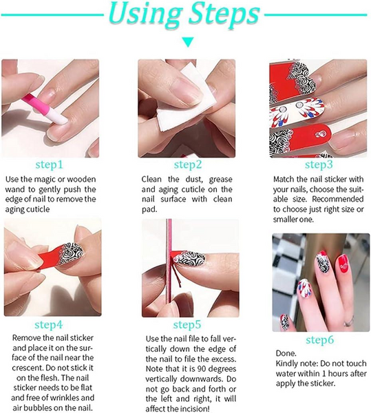 8314n Serenity CUSTOM PRINT NAIL STRIPS JV-Z99