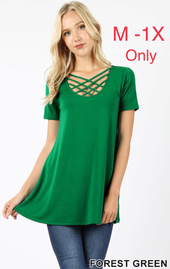 3534 1/4S Triple Lattice TOP in FOREST GREEN
