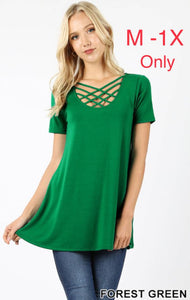 3534 1/4S Triple Lattice TOP in FOREST GREEN