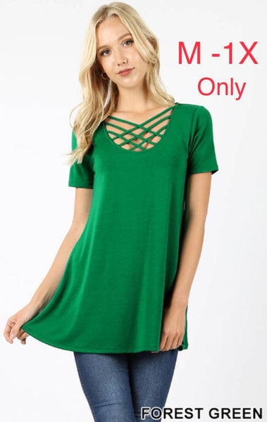 3534 1/4S Triple Lattice TOP in FOREST GREEN